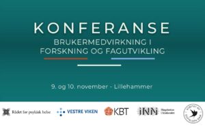 Tekstplakat med link - Konferansen brukermedvirkning i forskning og fagutvikling