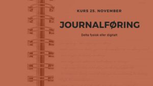 Tekstplakat: Kurs i journalføring