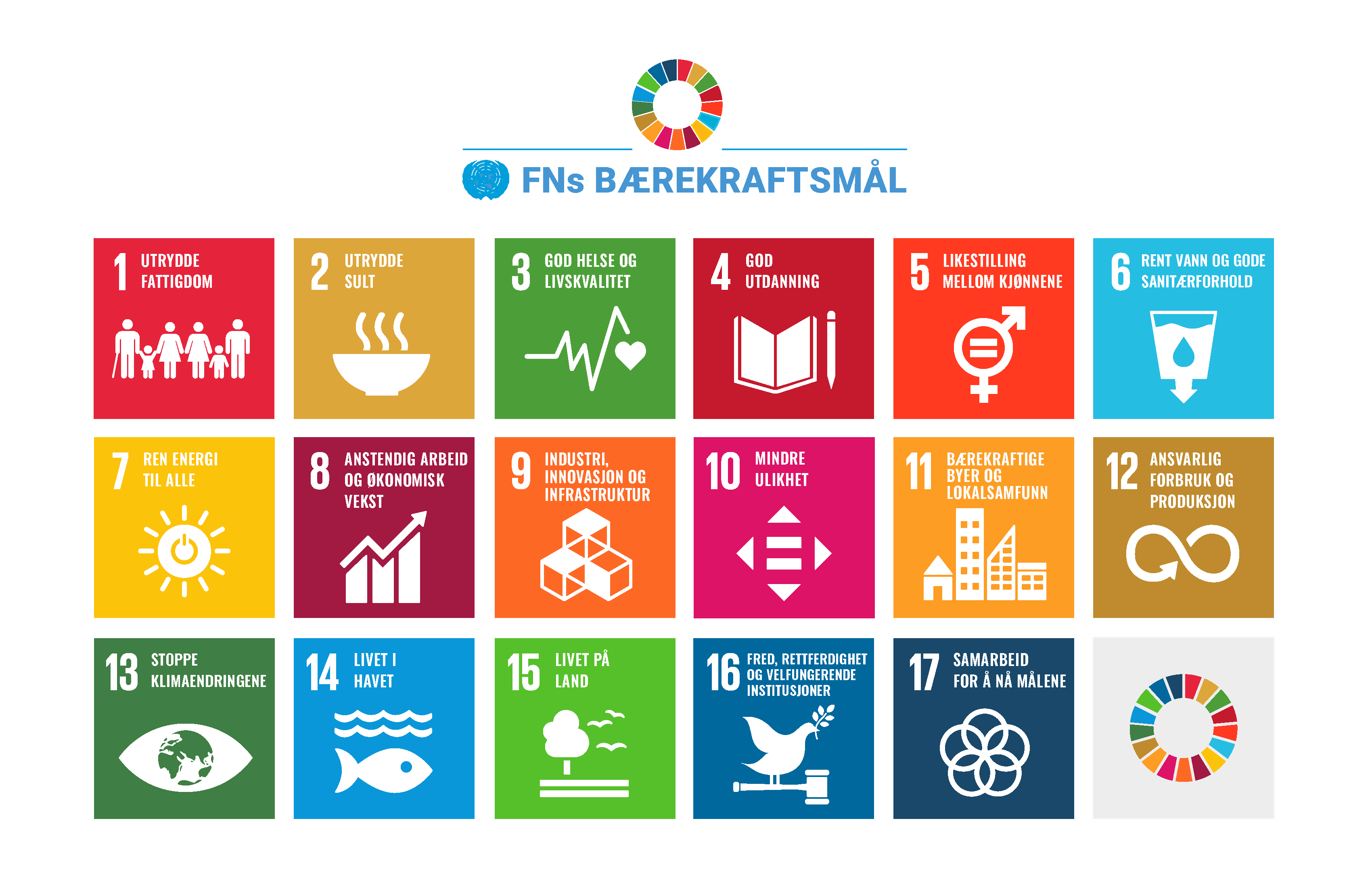 Bilde - FNs bærekraftsmål - ikoner